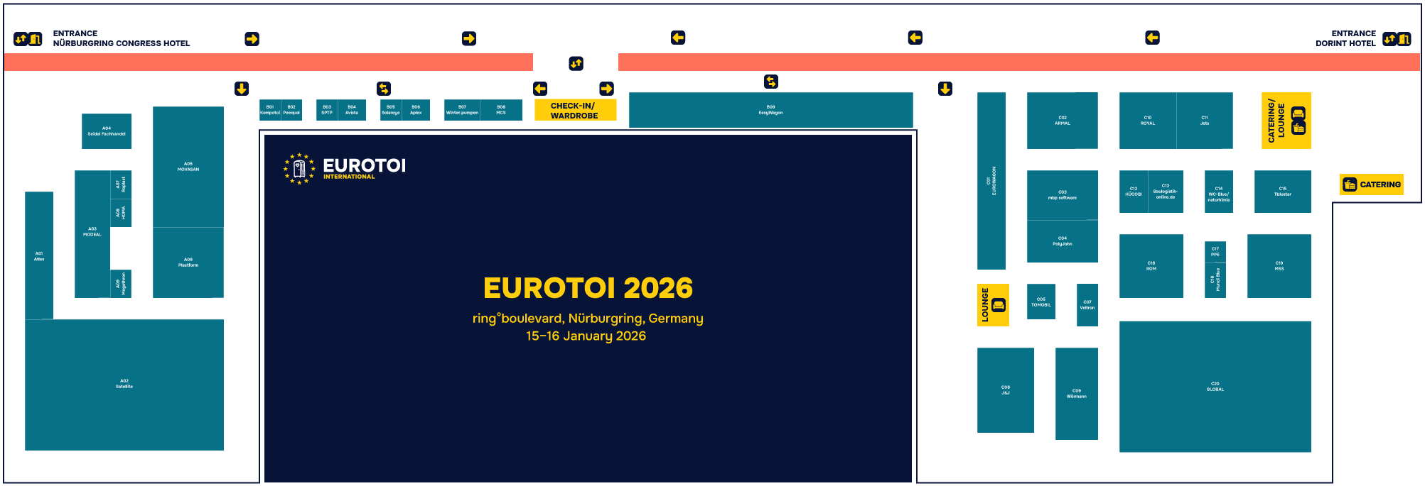 EUROTOI 2026 Floorplan Ring Boulevard